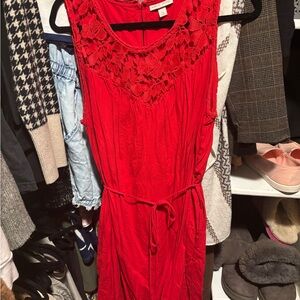 Knox Rose Red Sleeveless Midi Dress